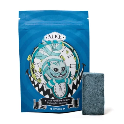 Alice blue raspberry mushroom gummy 1000mg