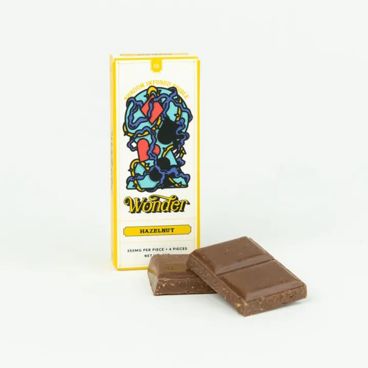 wonder 1000mg hazelnut magic mushroom chocolate bar